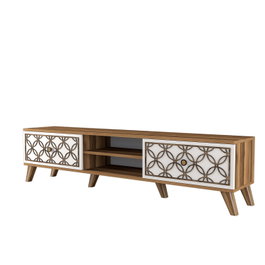 Hanah Home Soporte para TV Nogal y Blanco